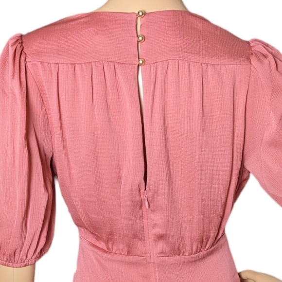 Express Pink Ruffle Wrap Dress - Picture 6 of 9